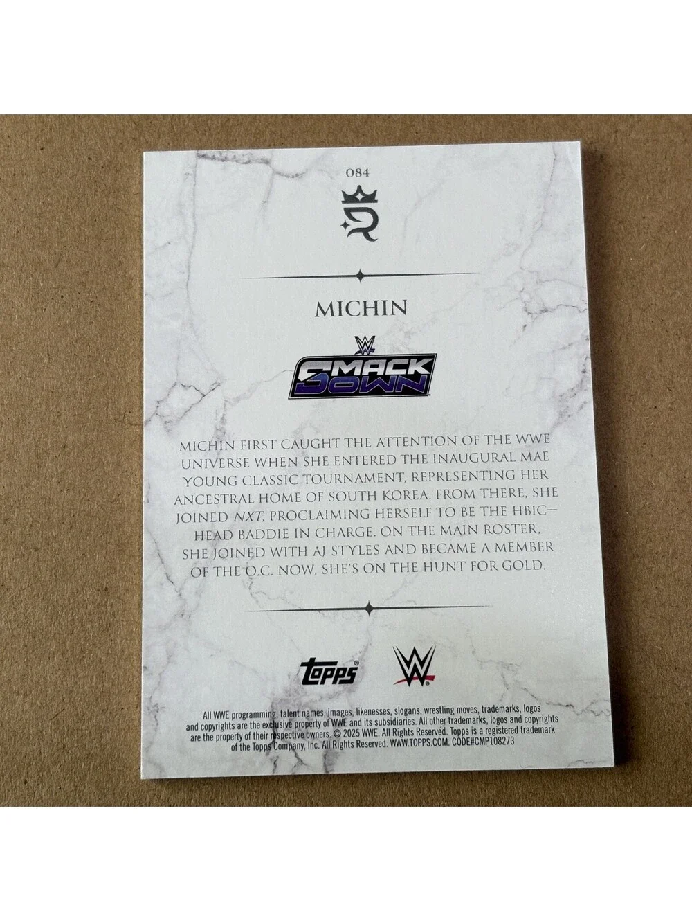 2025 Topps Royalty WWE Michin #84 #/99 SmackDown